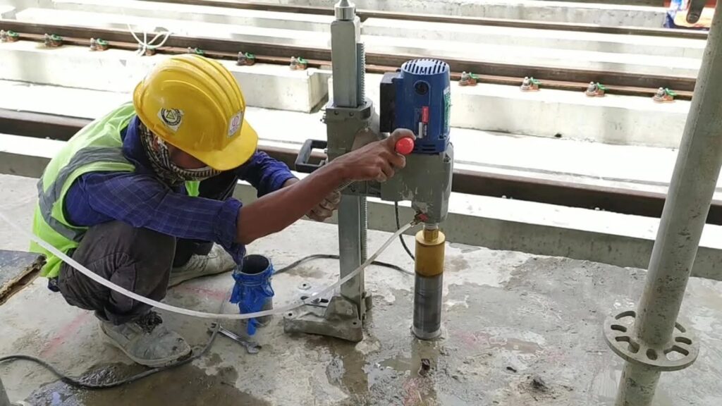 Concrete Core Cutting Services in Dubai for precise diamond drilling and concrete openings
