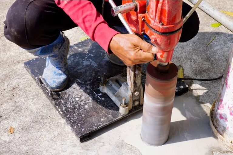 Concrete Core Cutting Services in Dubai for precise diamond drilling and concrete openings